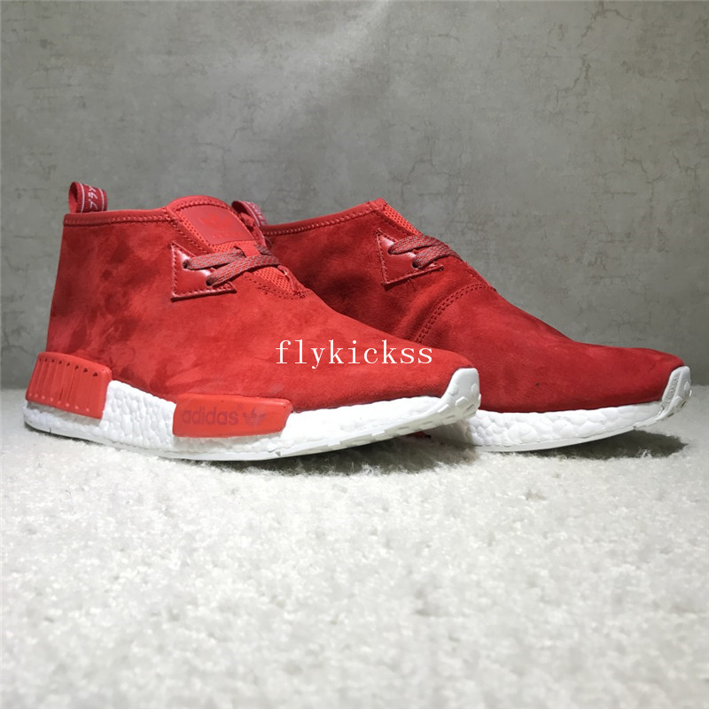 Real Boost Adidas NMD Chukka Suede Red